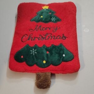 Handmade Merry Christmas Weighted Rice Bag - Holiday Sensory Lap Pad & Heat Pack